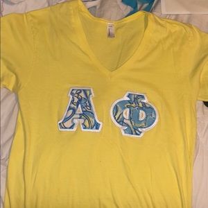Yellow alpha phi shirt